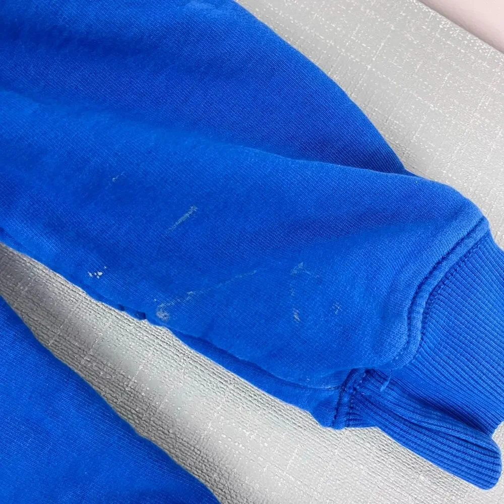 Hanna Andersson Slim Fit French Terry Double Knee Sweatpants Blue 90 cm 3T